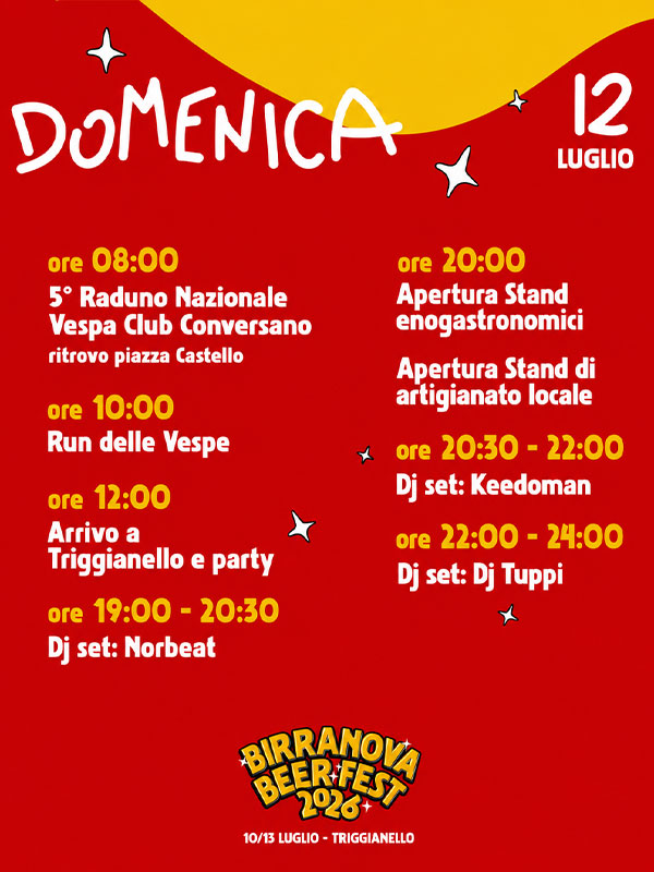 Birranova Beer Fest 2026 - domenica