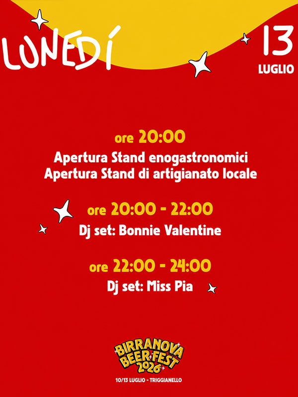 Birranova Beer Fest 2026 - lunedì