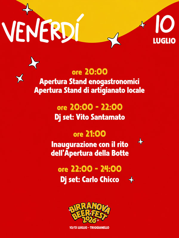 Birranova Beer Fest 2026 - venerdì